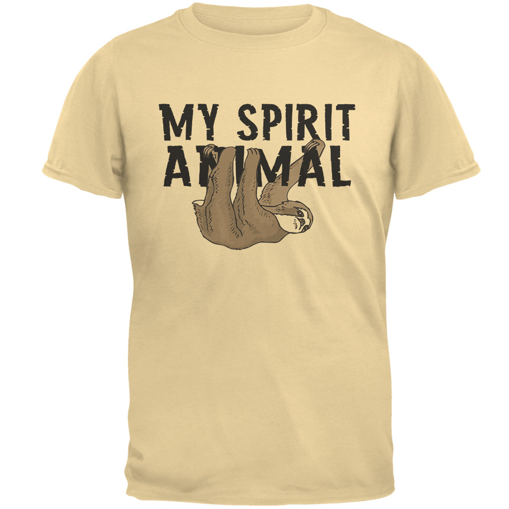 Sloth My Spirit Animal Mens T Shirt Men's T-Shirts Old Glory 2XL Yellow Haze
