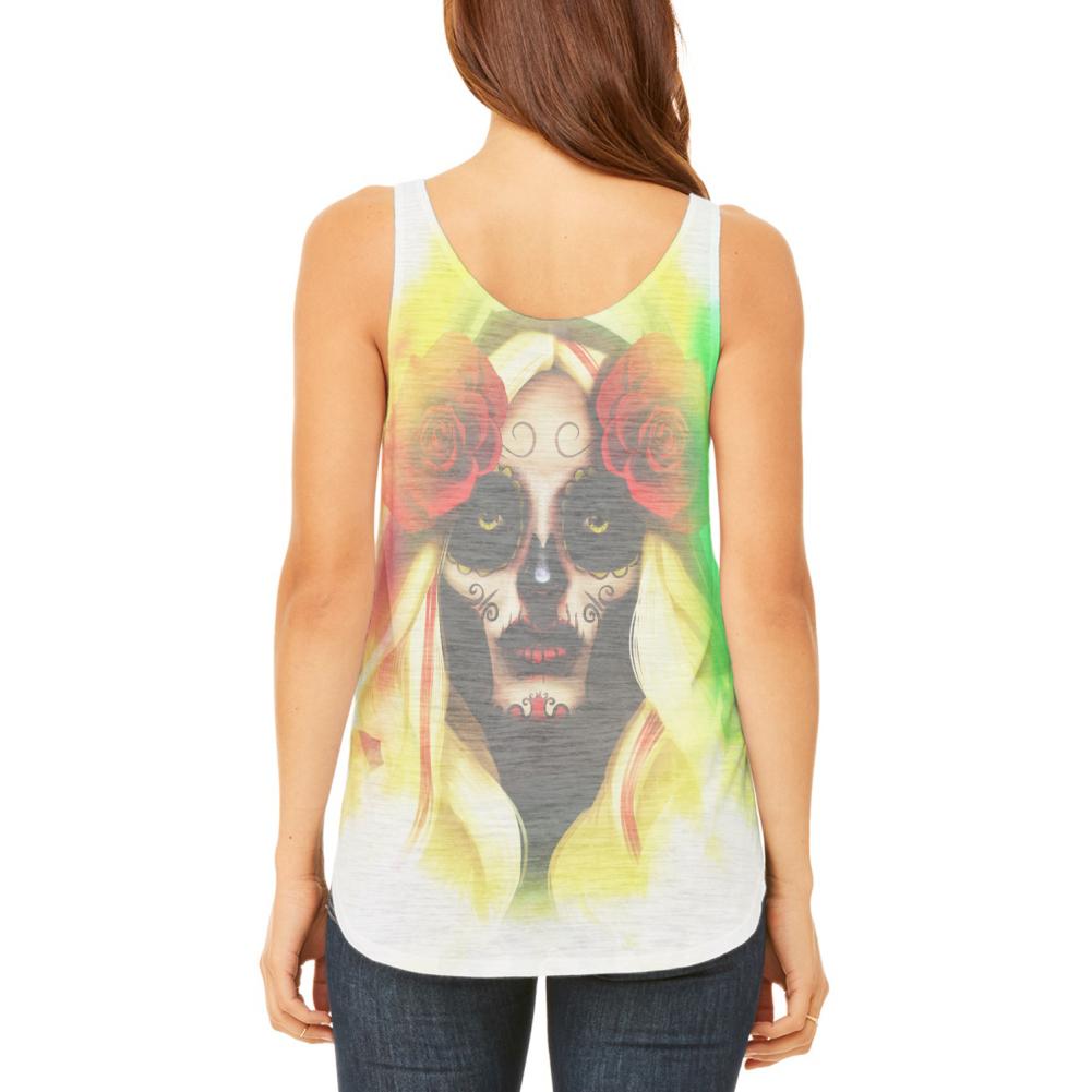 The Day after Cinco De Mayo Juniors Flowy Side Slit Tank Top Juniors Tank Tops Old Glory