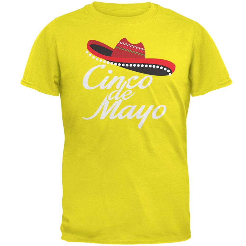 Cinco De Mayo Celebration Mens T-Shirt Men's T-Shirts Old Glory 2XL Bright Yellow