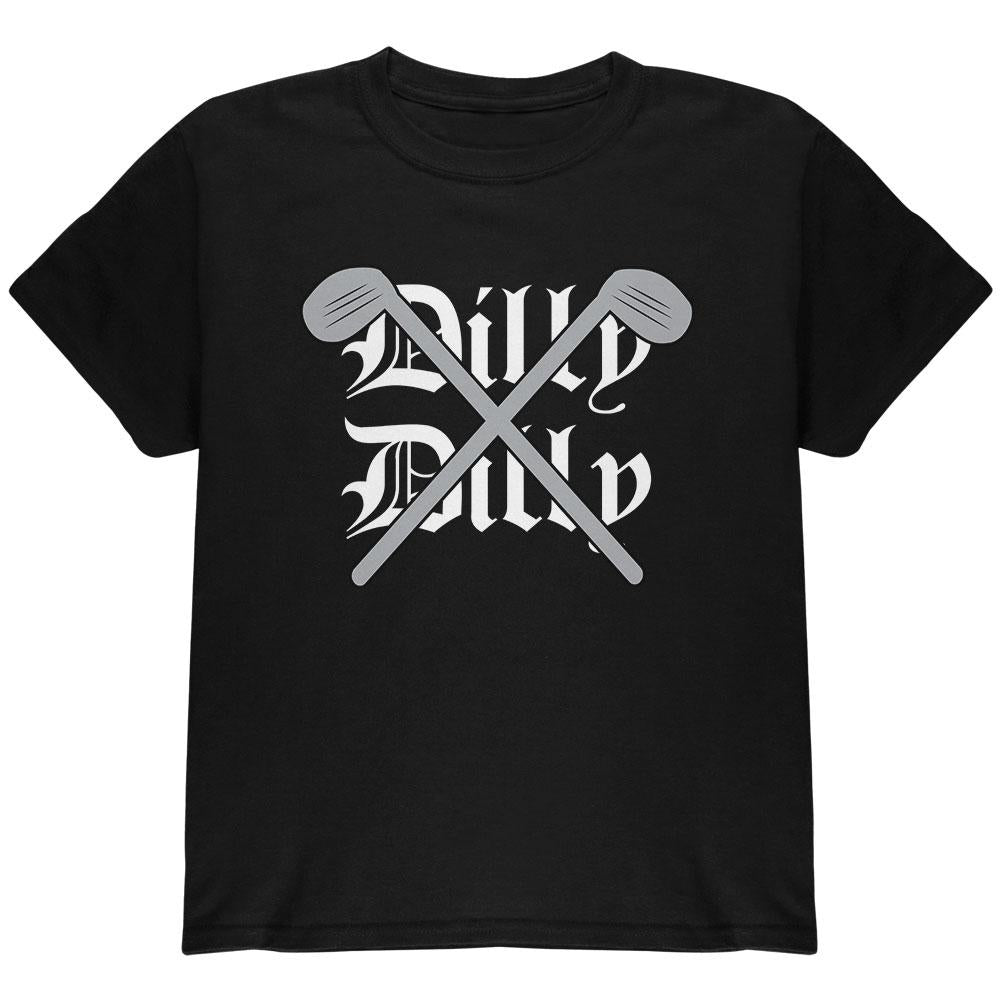 Dilly Dilly Golf Not Allowed Youth T Shirt Youth T-Shirts Old Glory LG Black