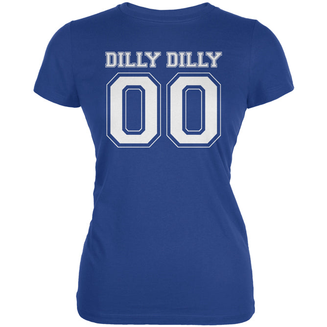 Dilly Dilly Jersey Custom Numbers Juniors Soft T Shirt Juniors T-Shirts Old Glory 2XL Royal