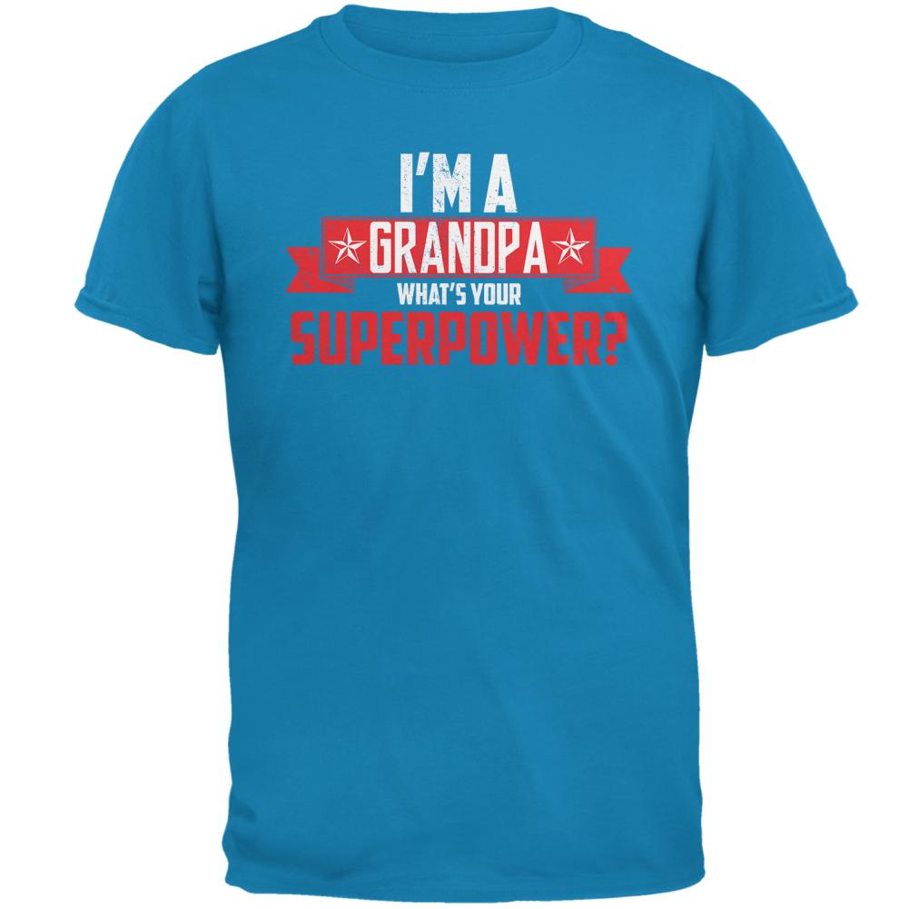 I'm A Grandpa What's Your Superpower Mens T Shirt Men's T-Shirts Old Glory 2XL Sapphire