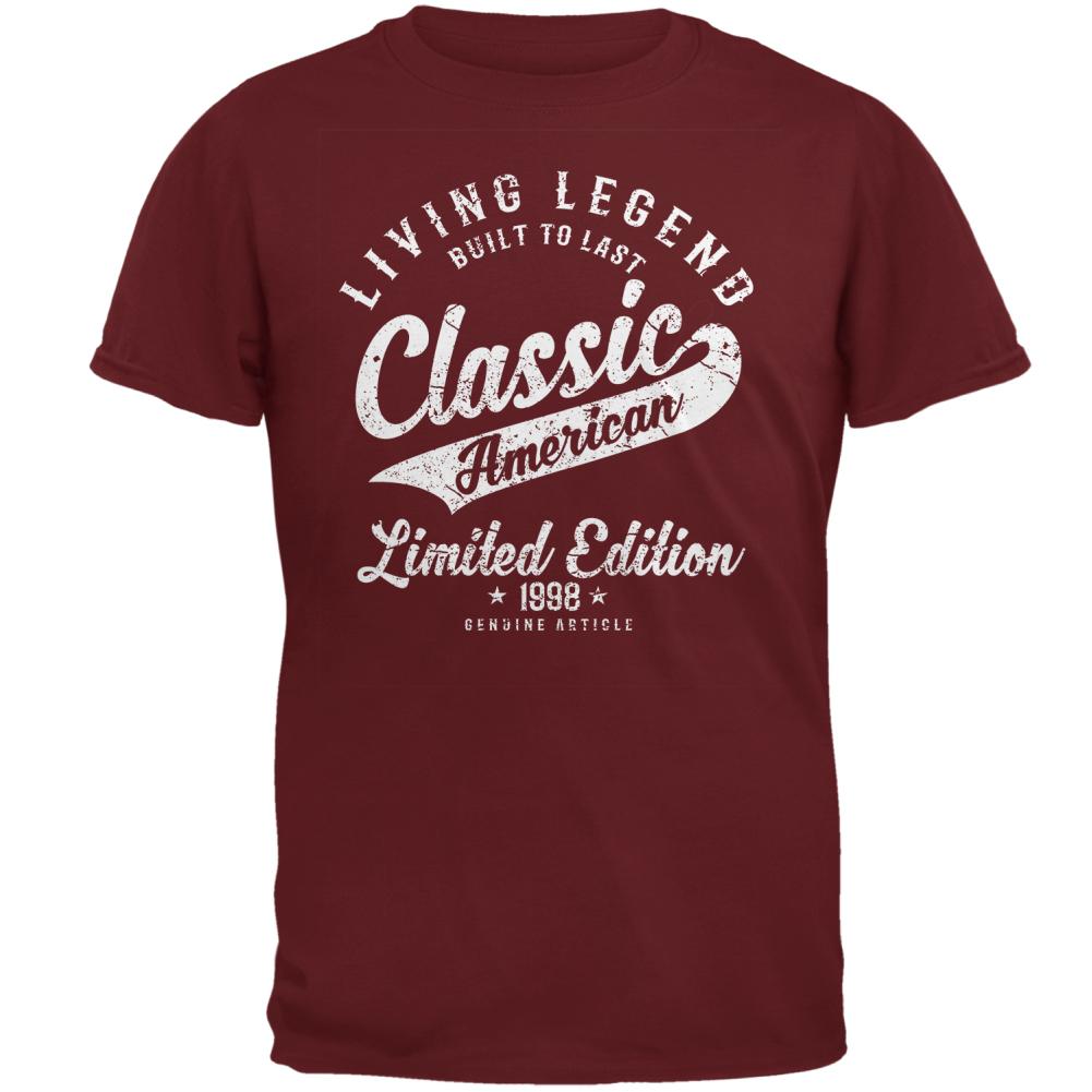 Classic American Legend 1998 Mens T Shirt Men's T-Shirts Old Glory 2XL Garnet Red