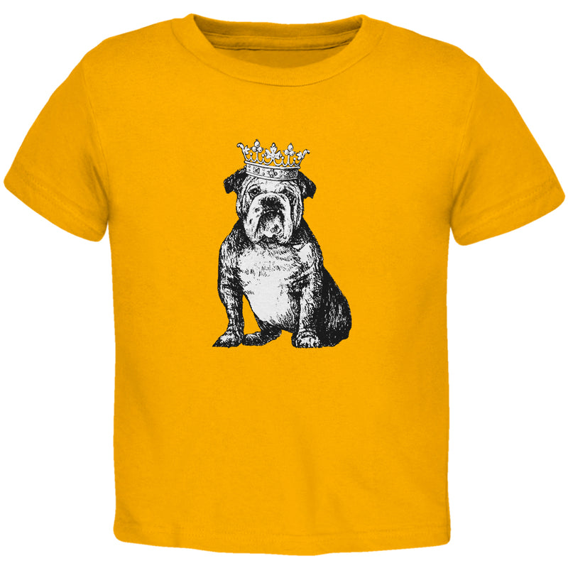 Bulldog Crown Toddler T Shirt Toddler T-Shirts Old Glory 2T Gold