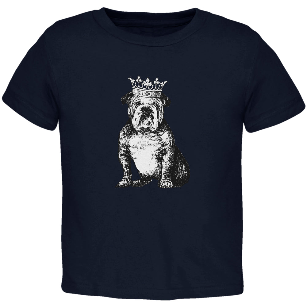 Bulldog Crown Toddler T Shirt Toddler T-Shirts Old Glory 2T Navy