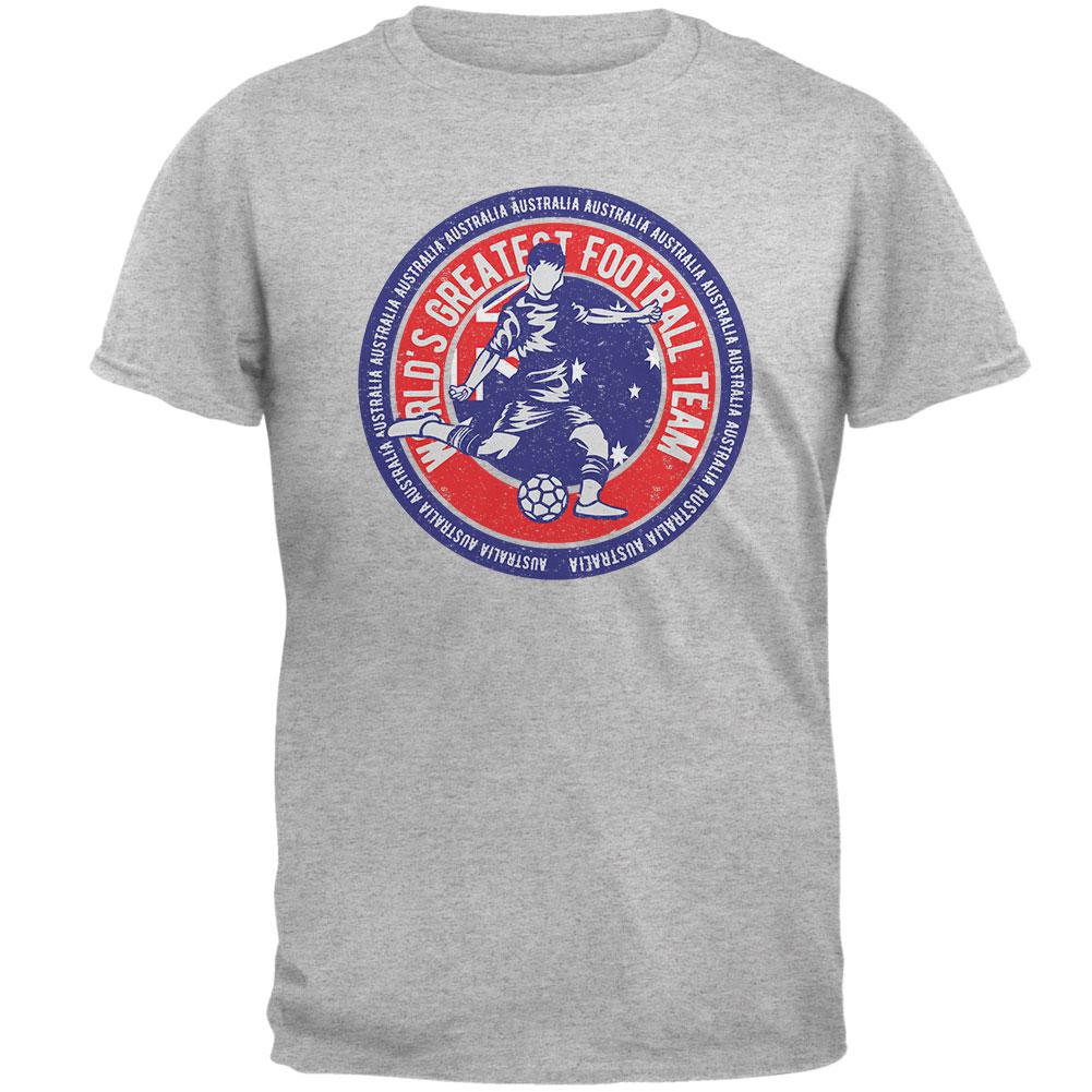 World Cup Australia Soccer World's Best Football Team Mens T Shirt Men's T-Shirts Old Glory 2XL Heather