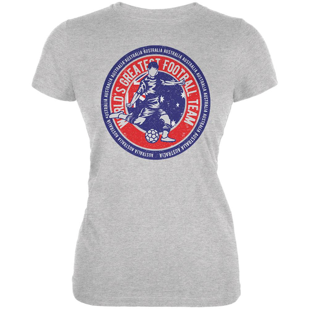 World Cup Australia Soccer World's Best Football Team Juniors Soft T Shirt Juniors T-Shirts Old Glory 2XL Heather