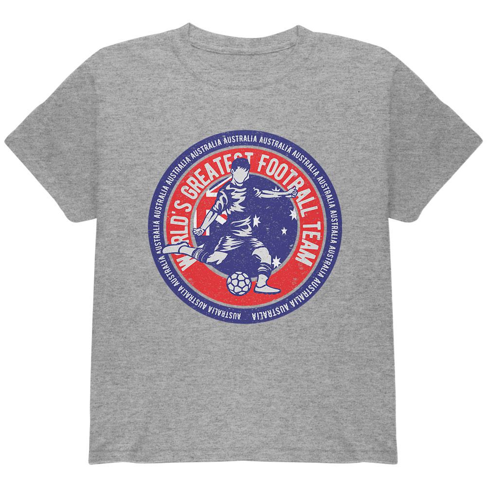 World Cup Australia Soccer World's Best Football Team Youth T Shirt Youth T-Shirts Old Glory LG Heather