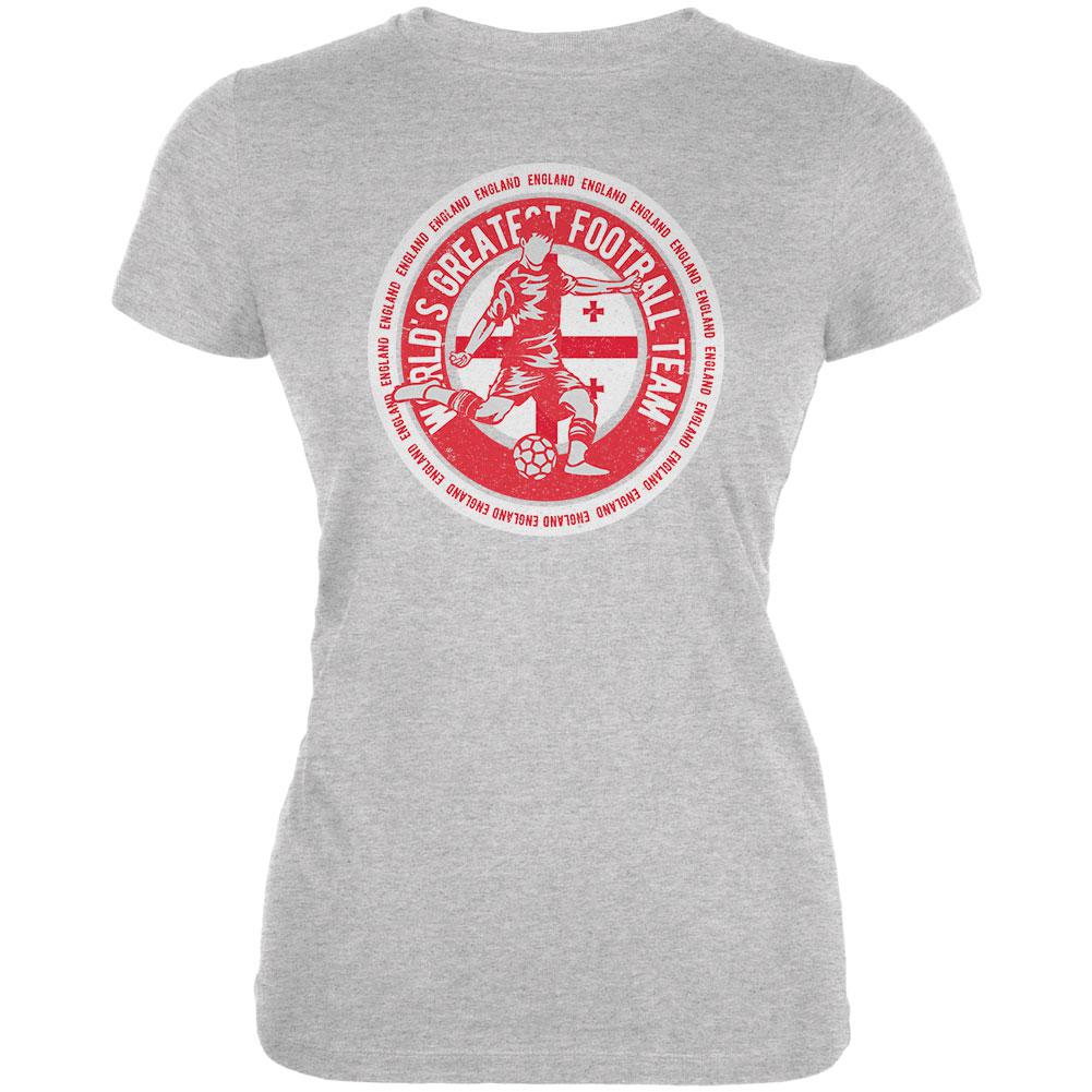 World Cup England Soccer World's Best Football Team Juniors Soft T Shirt Juniors T-Shirts Old Glory 2XL Heather