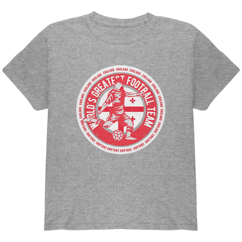 World Cup England Soccer World's Best Football Team Youth T Shirt Youth T-Shirts Old Glory LG Heather