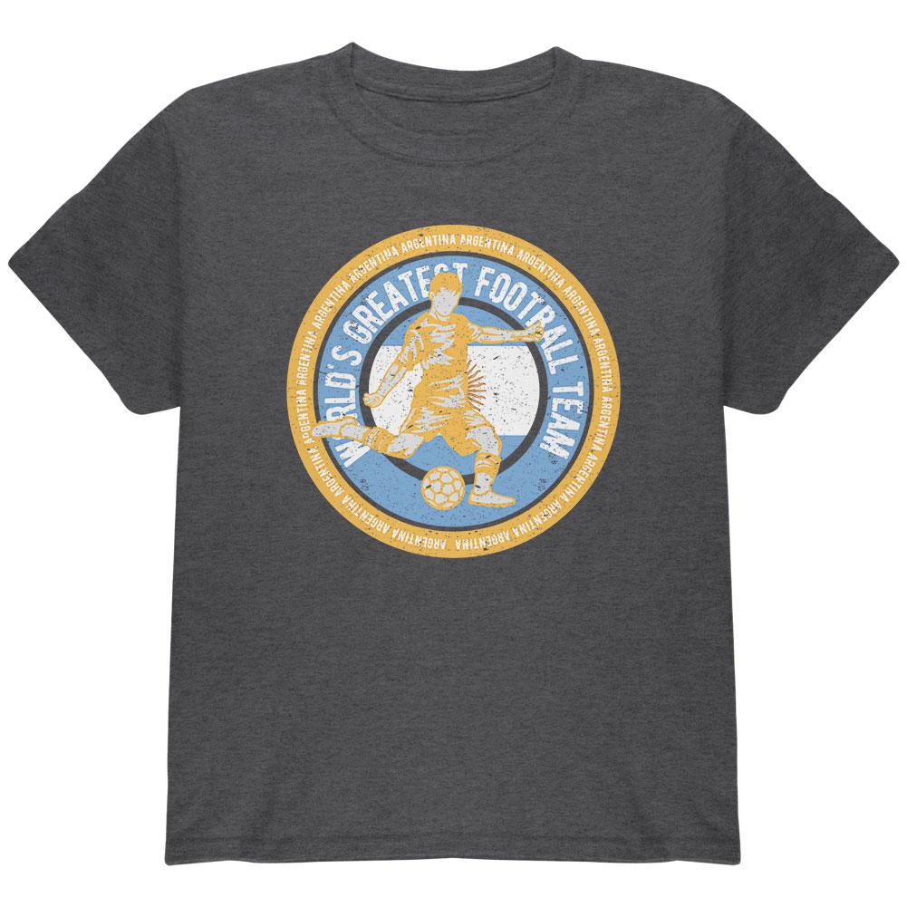 World Cup Argentina Soccer World's Best Football Team Youth T Shirt Youth T-Shirts Old Glory LG Dark Heather