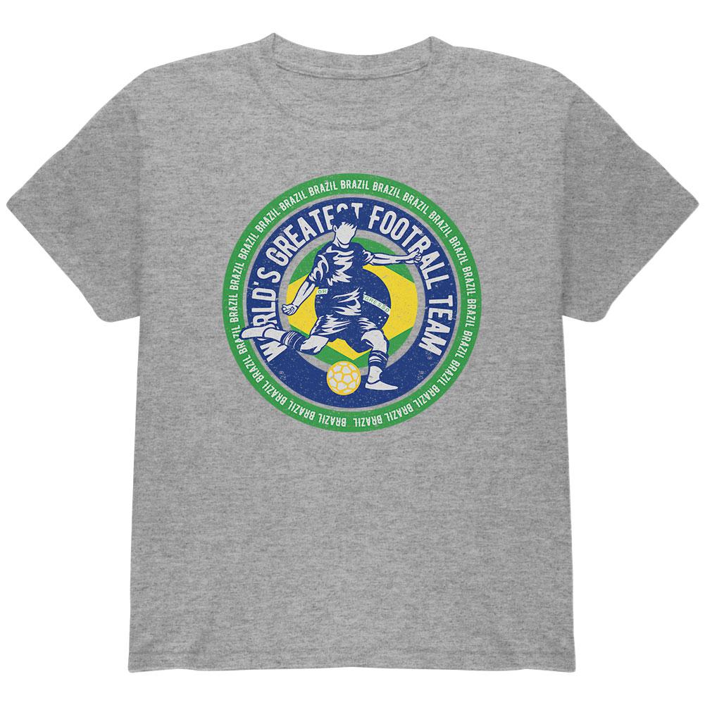 World Cup Brazil Soccer World's Best Football Team Youth T Shirt Youth T-Shirts Old Glory LG Heather
