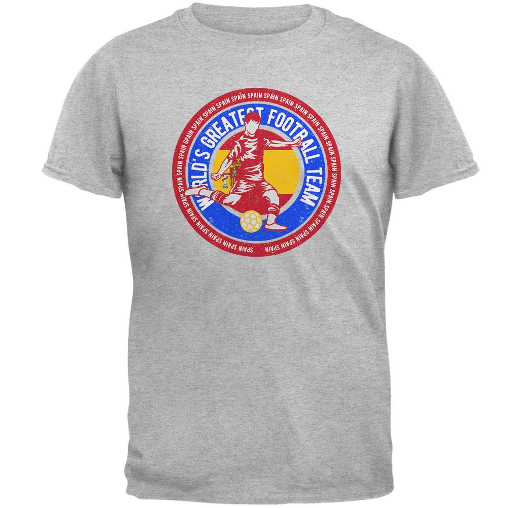 World Cup Spain Soccer World's Best Football Team Mens T Shirt Men's T-Shirts Old Glory 2XL Heather