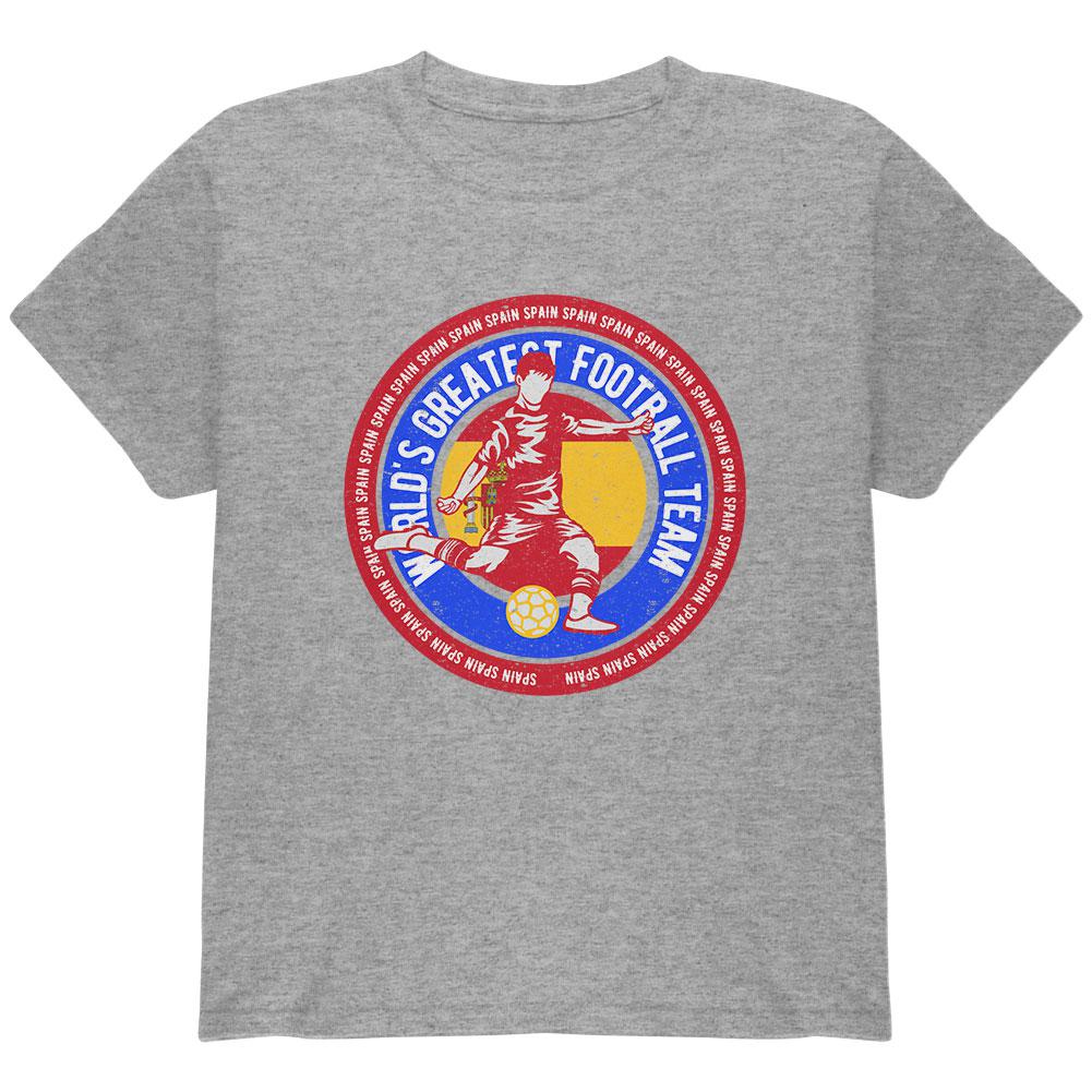 World Cup Spain Soccer World's Best Football Team Youth T Shirt Youth T-Shirts Old Glory LG Heather