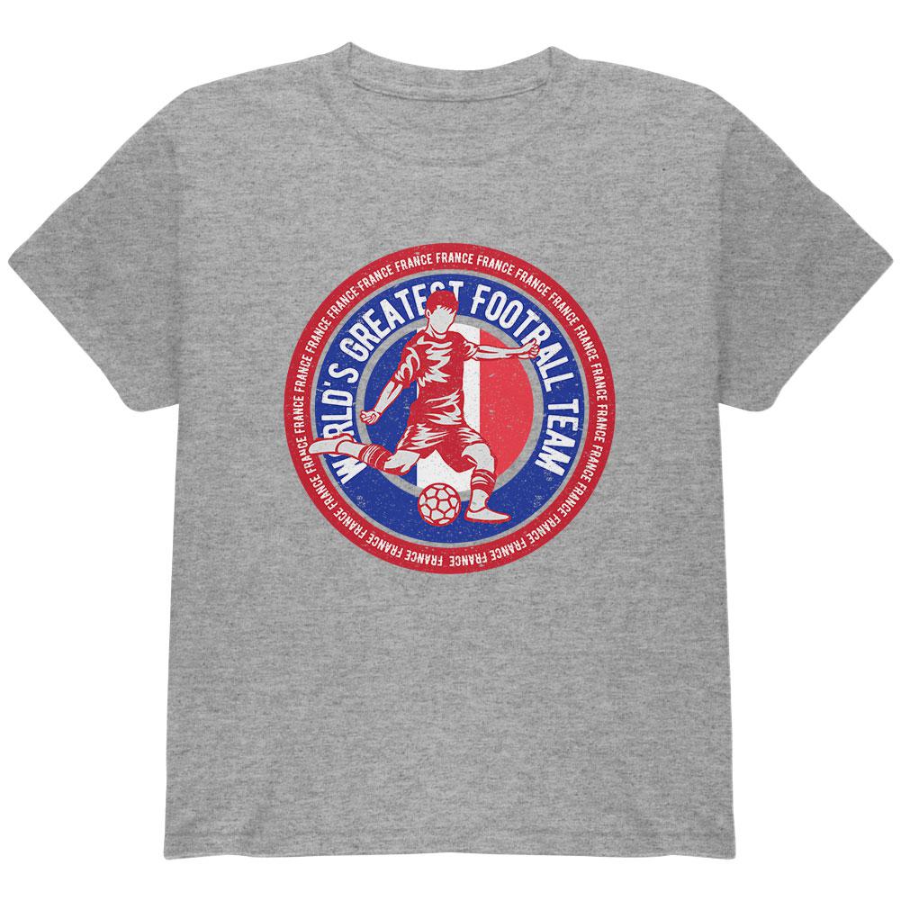 World Cup France Soccer World's Best Football Team Youth T Shirt Youth T-Shirts Old Glory LG Heather