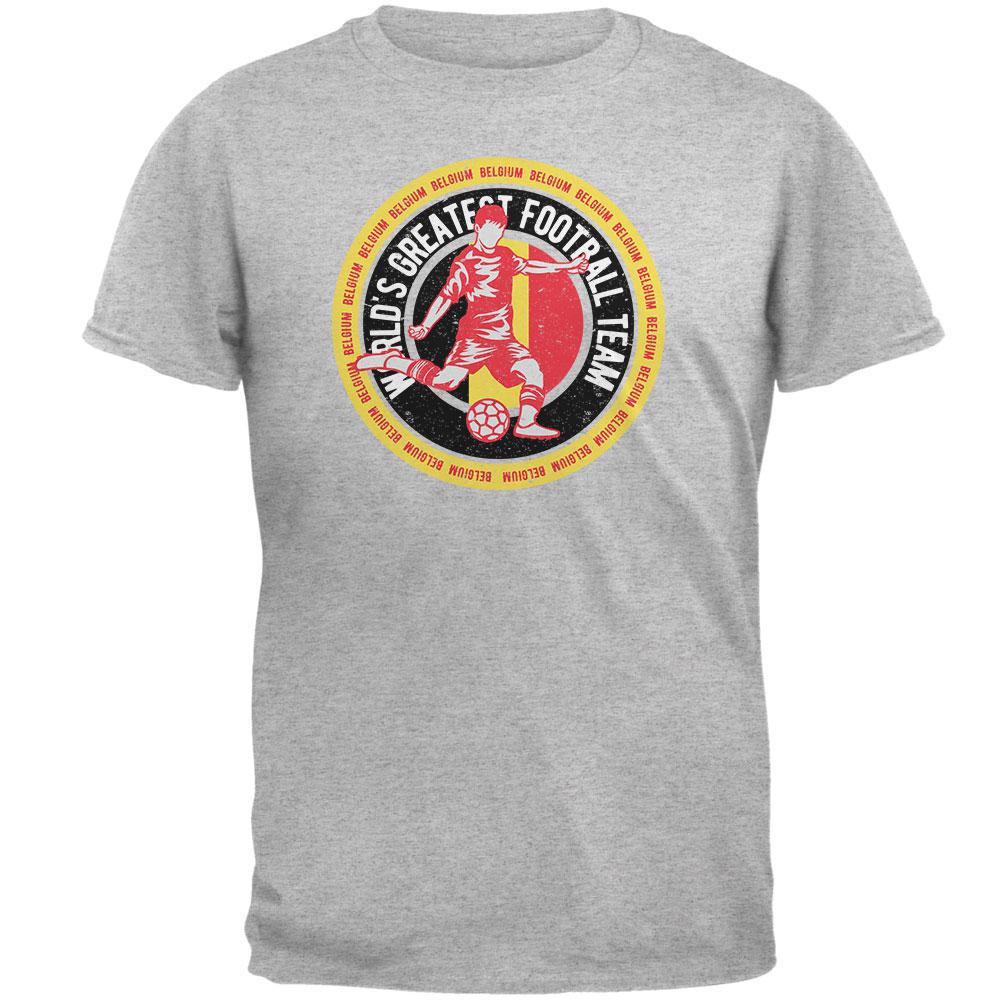 World Cup Belgium Soccer World's Best Football Team Mens T Shirt Men's T-Shirts Old Glory 2XL Heather