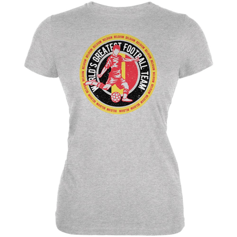 World Cup Belgium Soccer World's Best Football Team Juniors Soft T Shirt Juniors T-Shirts Old Glory 2XL Heather
