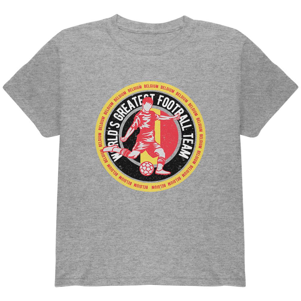 World Cup Belgium Soccer World's Best Football Team Youth T Shirt Youth T-Shirts Old Glory LG Heather