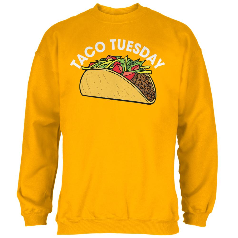 Cinco de Mayo Taco Tuesday Mens Sweatshirt Men's Sweatshirts Old Glory 2XL Yellow