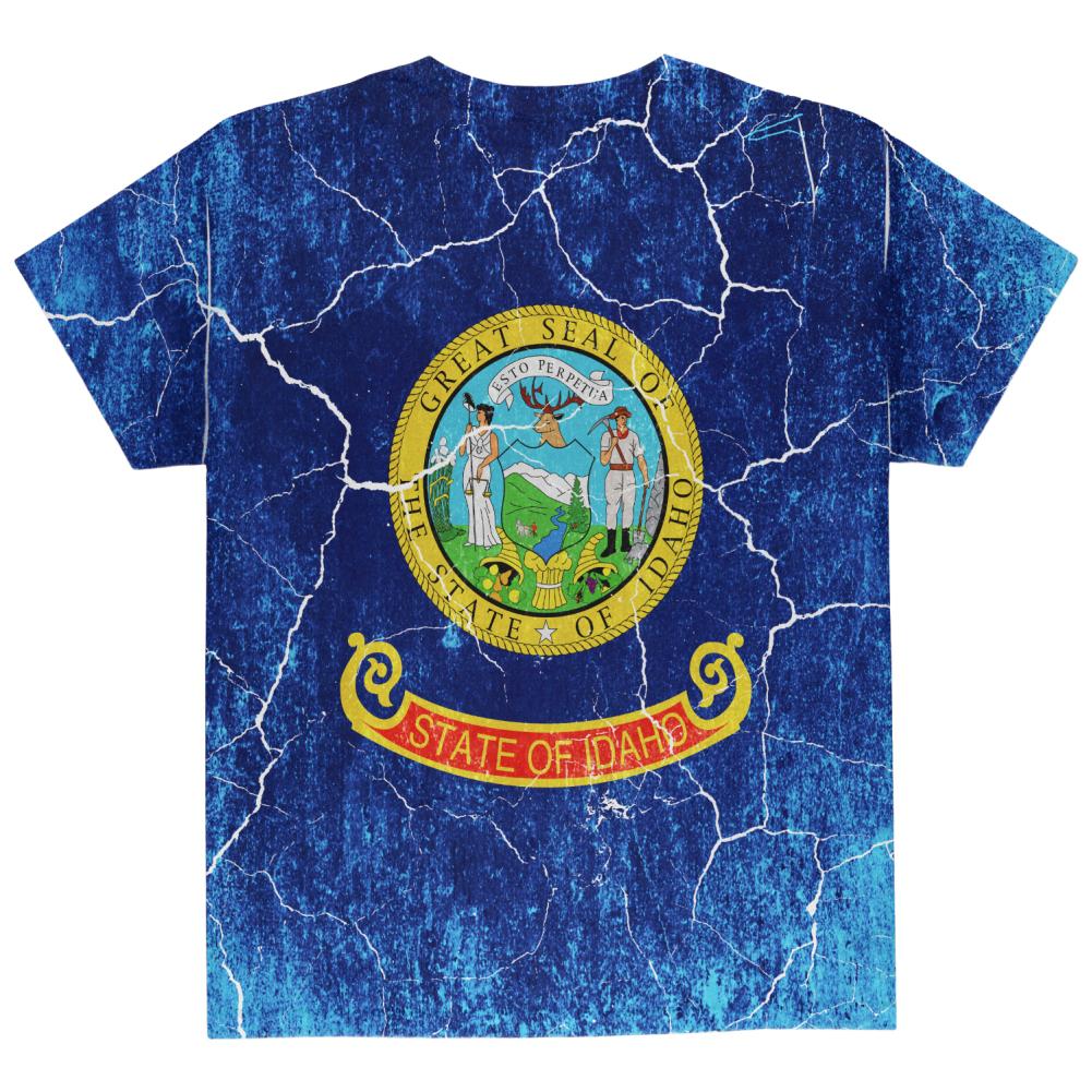 Idaho Vintage Distressed State Flag All Over Youth T Shirt Youth T-Shirts Old Glory