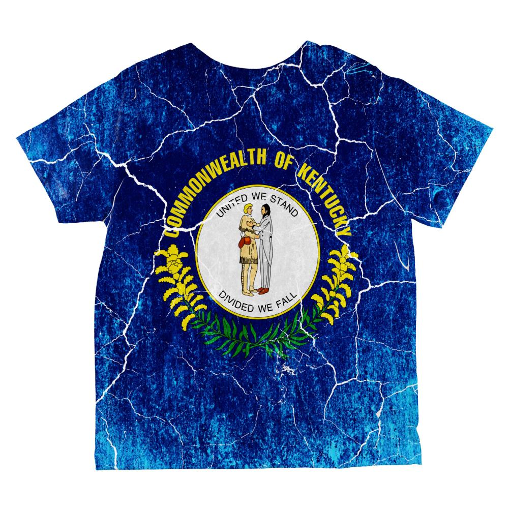 Kentucky Vintage Distressed State Flag All Over Toddler T Shirt Toddler T-Shirts Old Glory