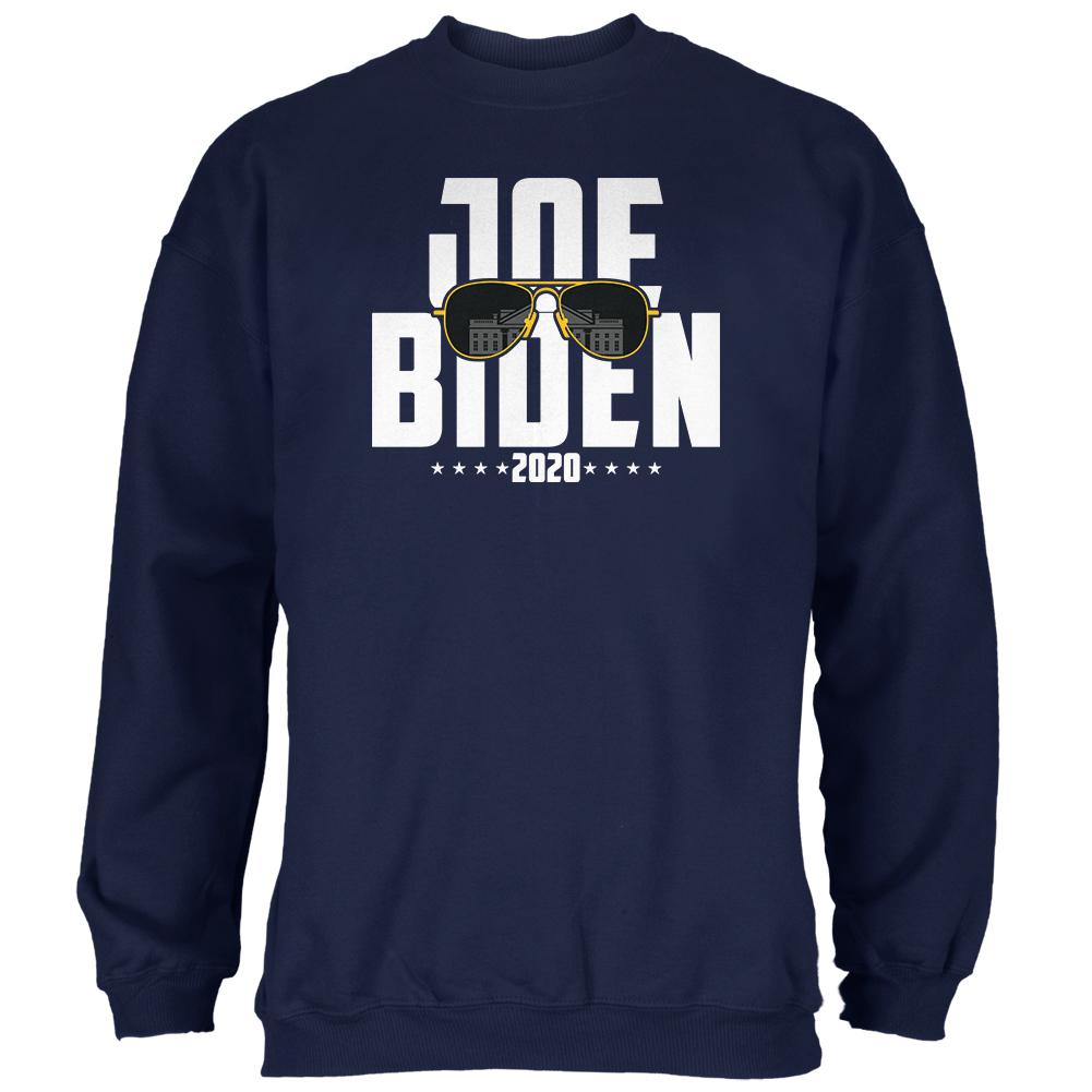 Joe Biden Sunglasses Minimalist 2020 Election Mens Sweatshirt Men's Sweatshirts Old Glory SM Navy