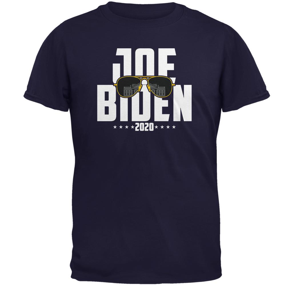 Joe Biden Sunglasses Minimalist 2020 Election Mens T Shirt Men's T-Shirts Old Glory SM Navy