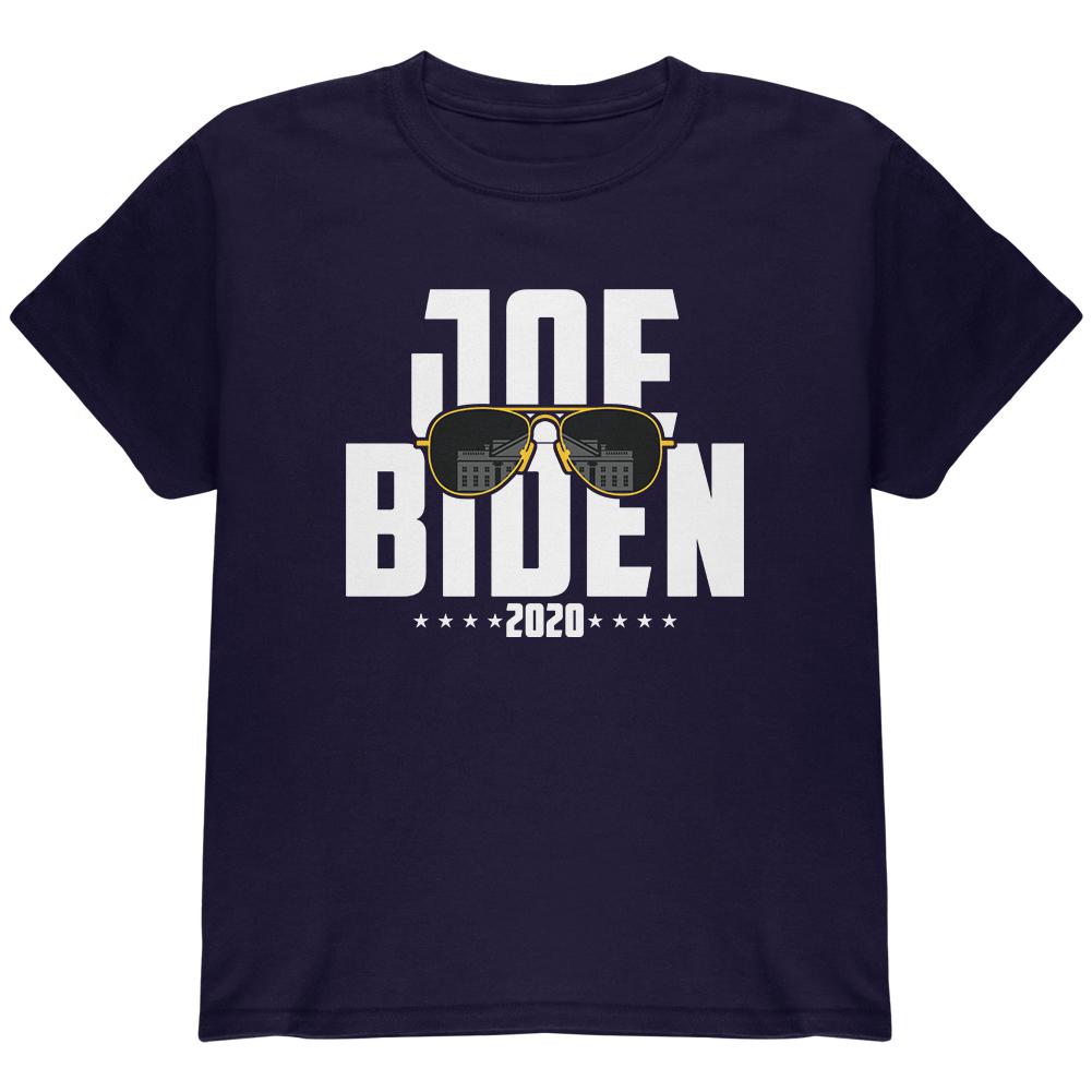 Joe Biden Sunglasses Minimalist 2020 Election Youth T Shirt Youth T-Shirts Old Glory XS Navy