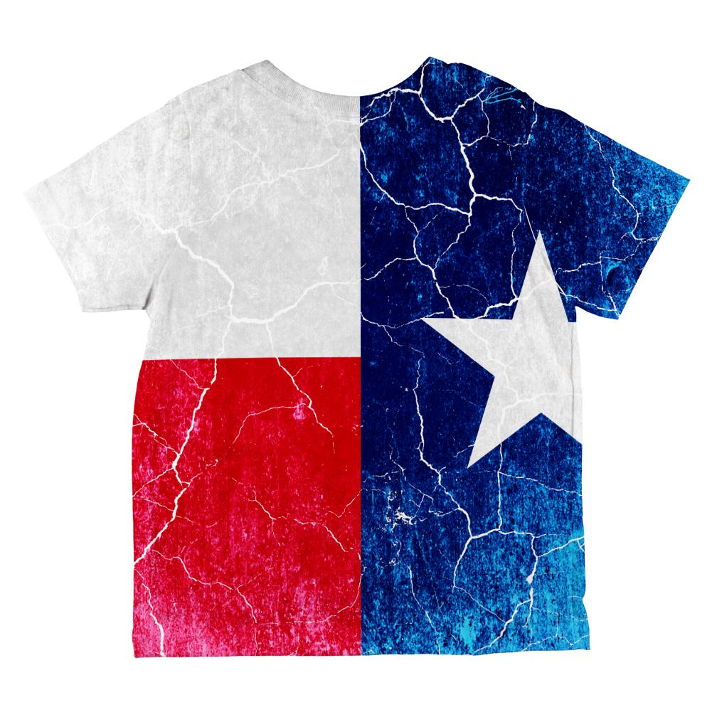 Texas Vintage Distressed State Flag All Over Toddler T Shirt Toddler T-Shirts Old Glory