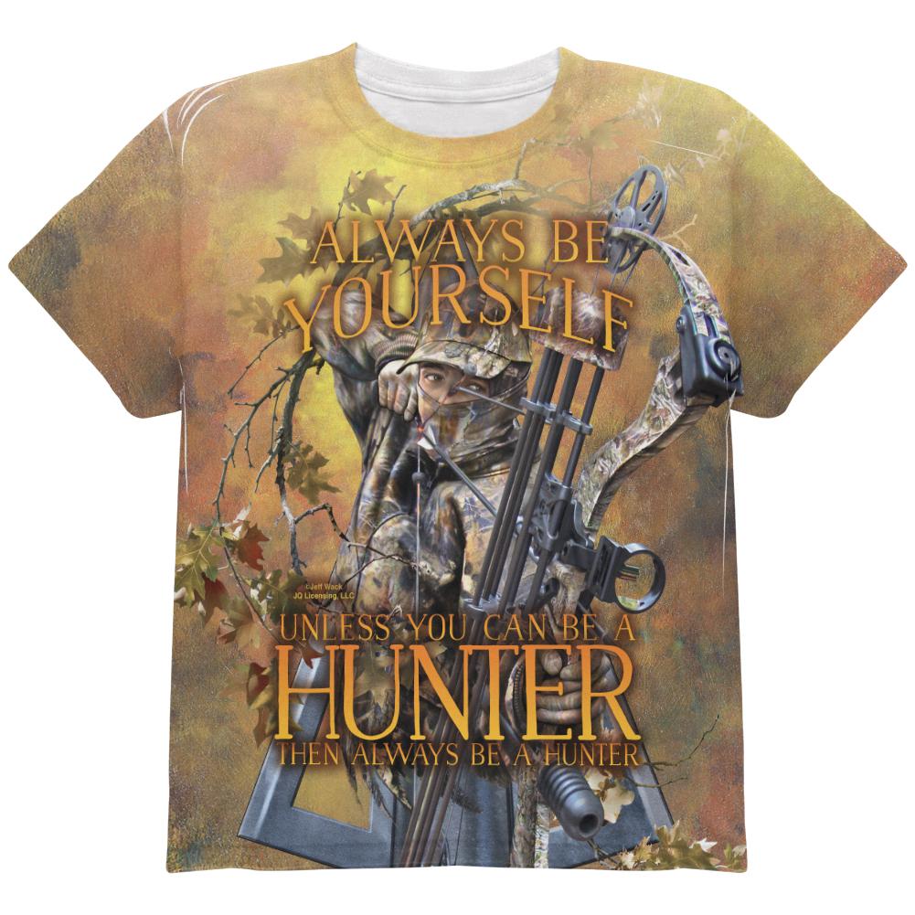 Always Be Yourself Unless Bow Hunter All Over Youth T Shirt Youth T-Shirts Old Glory LG Multi