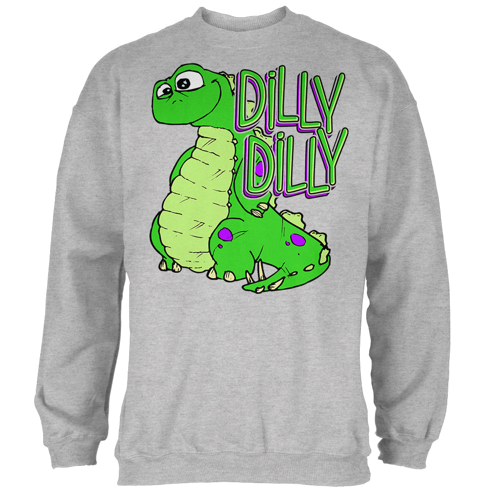 Dilly Dilly Dino Mens Sweatshirt Men's Sweatshirts Old Glory 2XL Grey