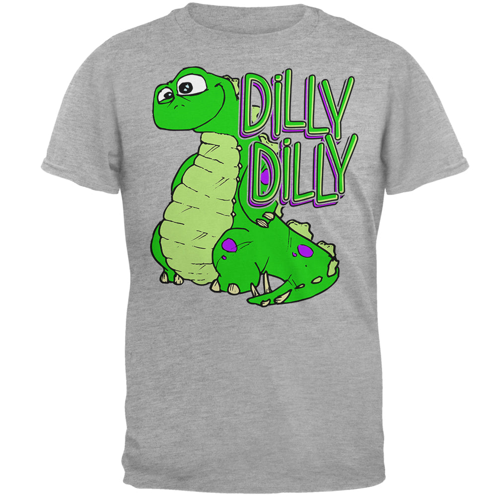 Dilly Dilly Dino Mens Soft T Shirt Men's T-Shirts Old Glory 2XL Grey