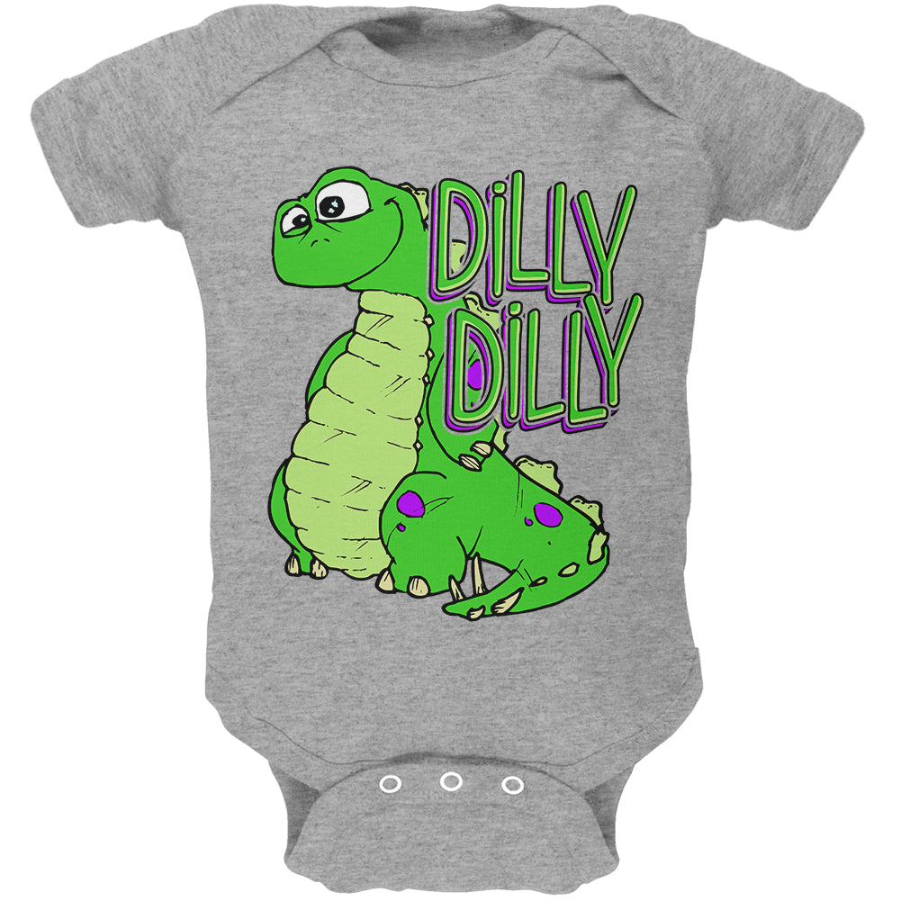 Dilly Dilly Dino Soft Baby One Piece Baby One Piece Old Glory 0-3M Grey