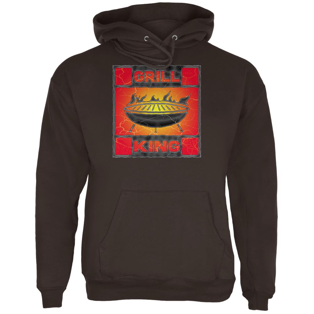 Grill King Mens Hoodie Men's Hoodies Old Glory 2XL Brown