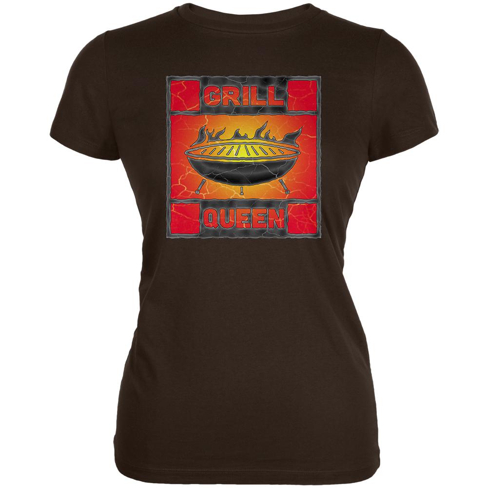 Grill Queen Juniors Soft T Shirt Juniors T-Shirts Old Glory 2XL Brown