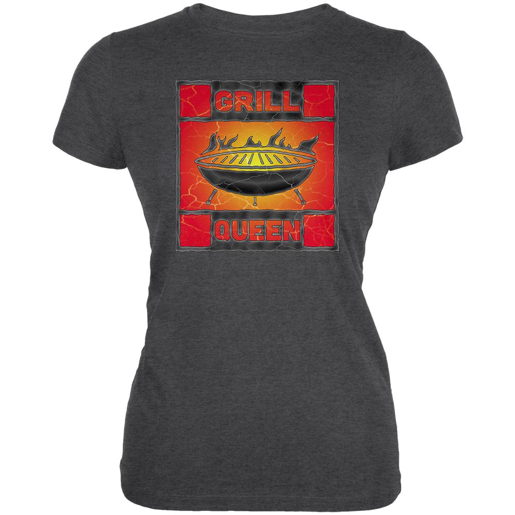 Grill Queen Juniors Soft T Shirt Juniors T-Shirts Old Glory 2XL Deep Heather