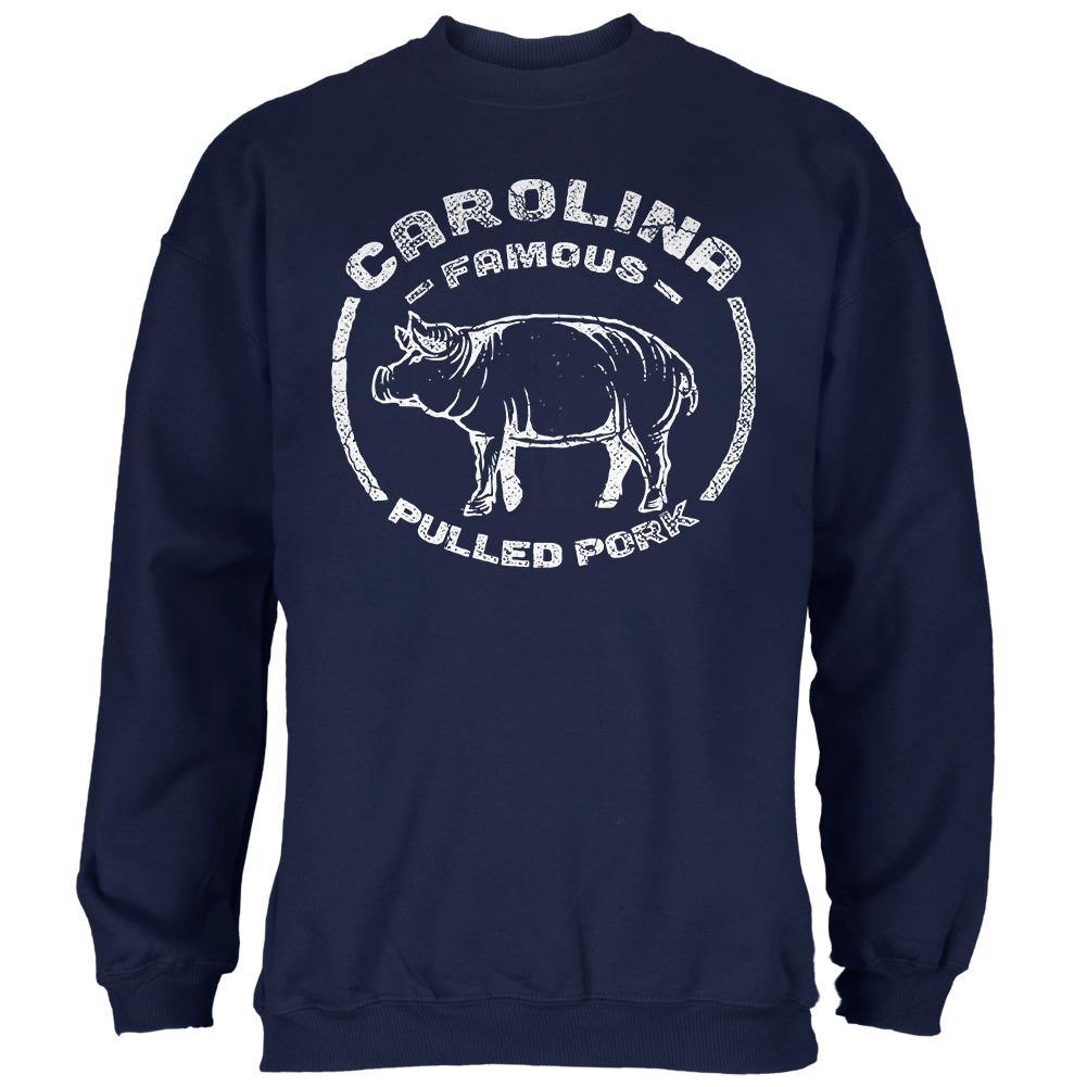 Carolina Famous Pulled Pork Mens Sweatshirt Men's Sweatshirts Old Glory 2XL Navy