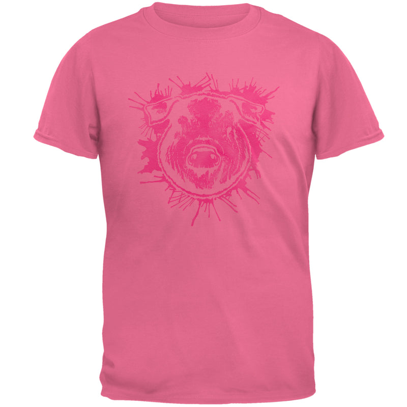 Piggy Pretty in Pink Mens T Shirt Men's T-Shirts Old Glory 2XL Azalea