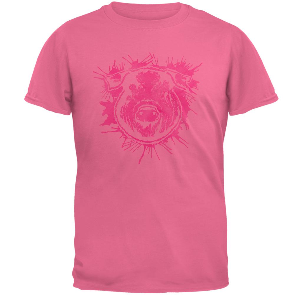 Piggy Pretty in Pink Mens T Shirt Men's T-Shirts Old Glory LG Azalea