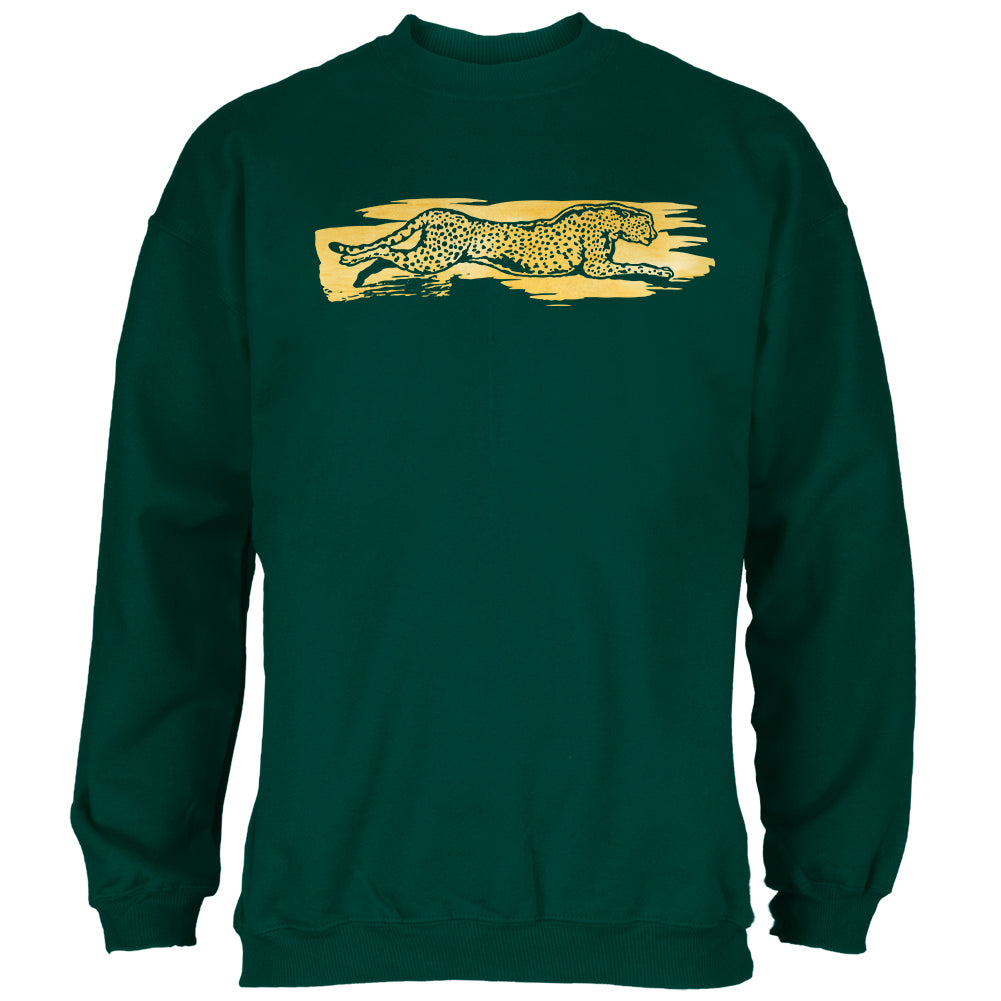 Jaguar in Motion Mens Sweatshirt Men's Sweatshirts Old Glory 2XL Forest Green