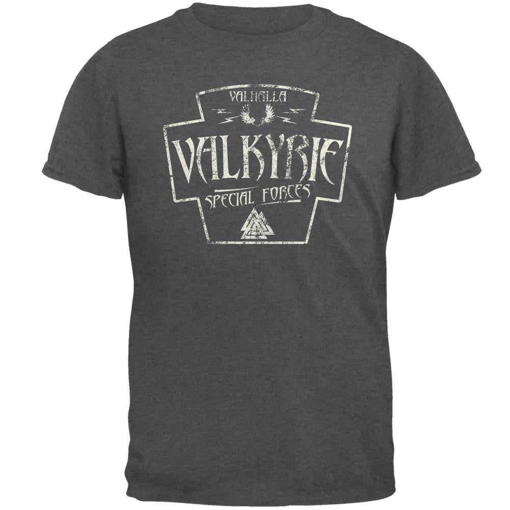 Valkyrie Valhalla Special Forces Retro Vintage Mens T Shirt Men's T-Shirts Old Glory 2XL Dark Heather
