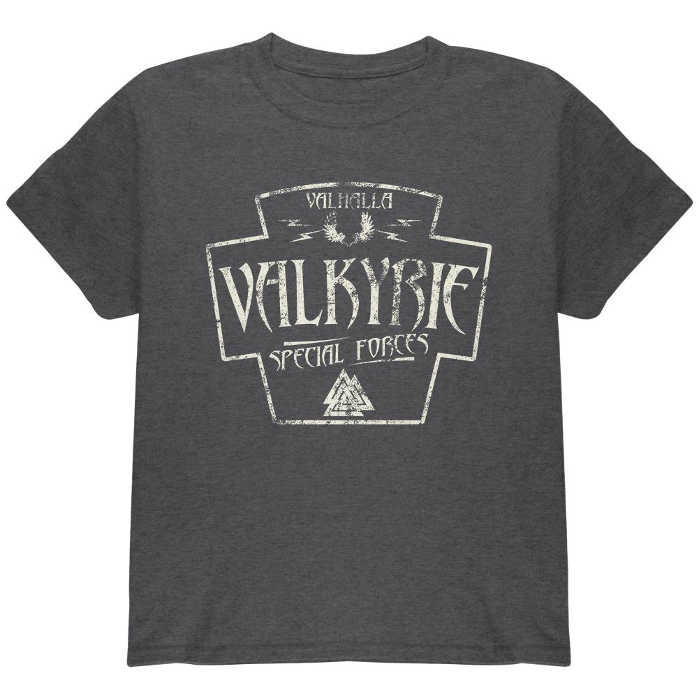 Valkyrie Valhalla Special Forces Retro Vintage Youth T Shirt Youth T-Shirts Old Glory LG Dark Heather
