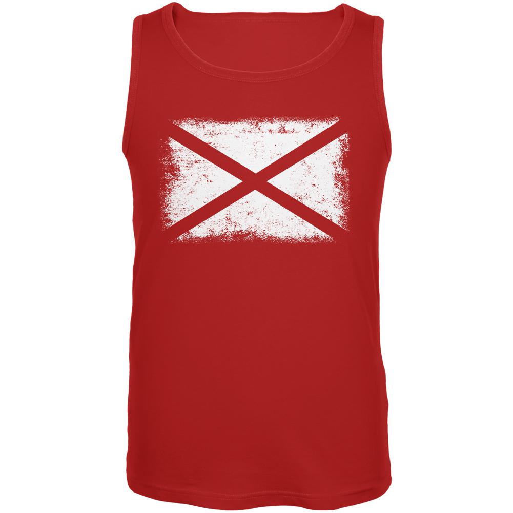 Born and Raised Alabama State Flag Mens Tank Top Men's Tank Tops Old Glory 2XL Red