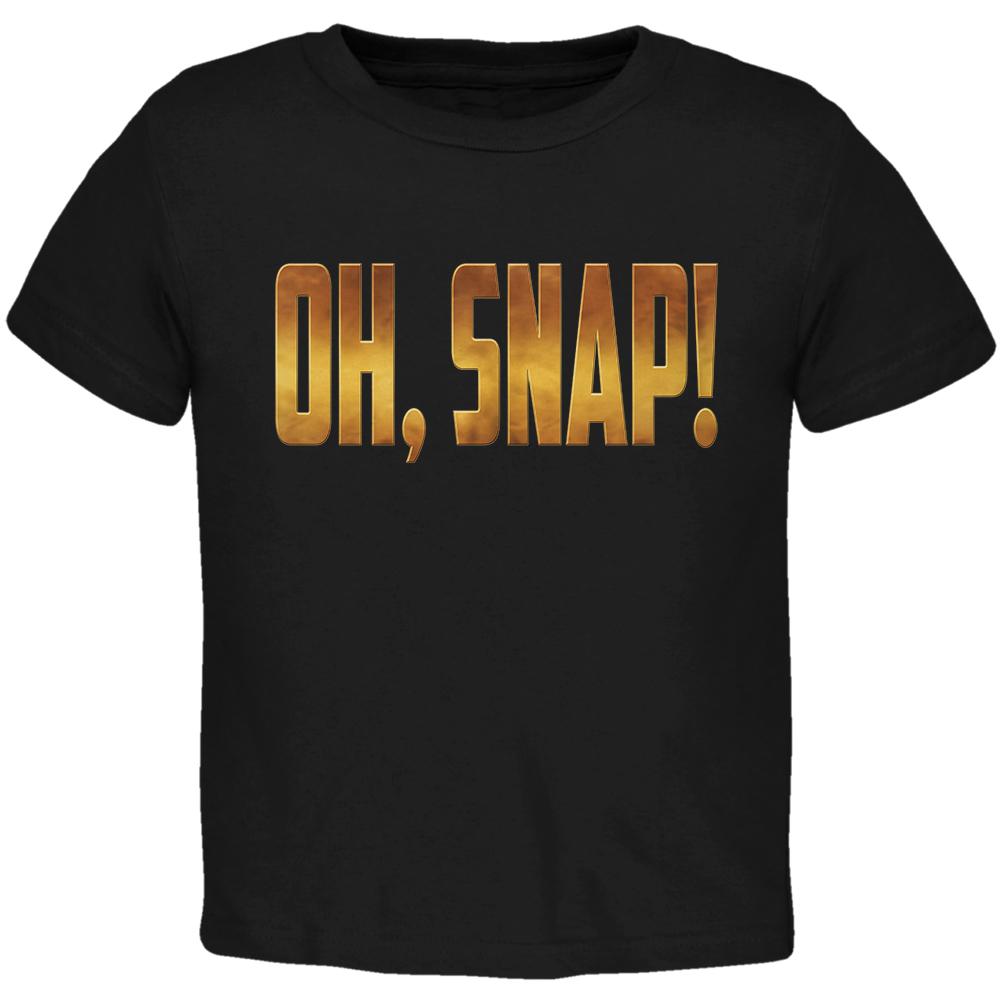 OH SNAP Comic Book Super Villian Toddler T Shirt Toddler T-Shirts Old Glory 2T Black