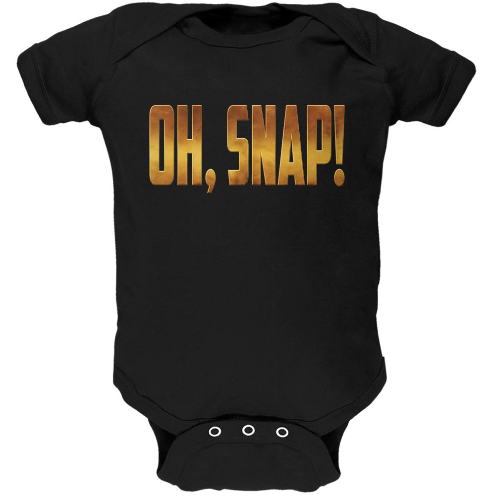 OH SNAP Comic Book Super Villian Soft Baby One Piece Baby One Piece Old Glory 0-3M Black