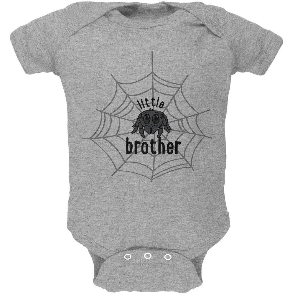 Little Brother Cute Spider Soft Baby One Piece Baby One Piece Old Glory 0-3M Heather