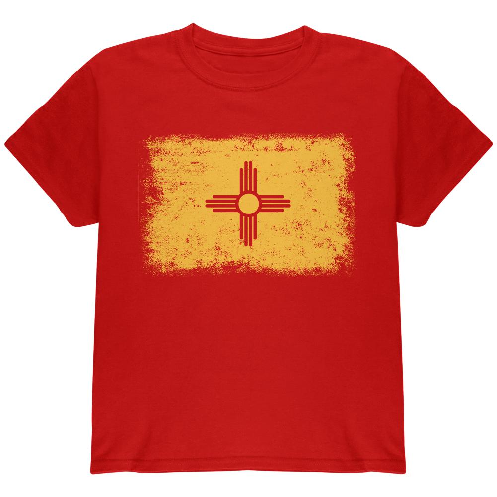 Born and Raised New Mexico State Flag Youth T Shirt Youth T-Shirts Old Glory LG Red