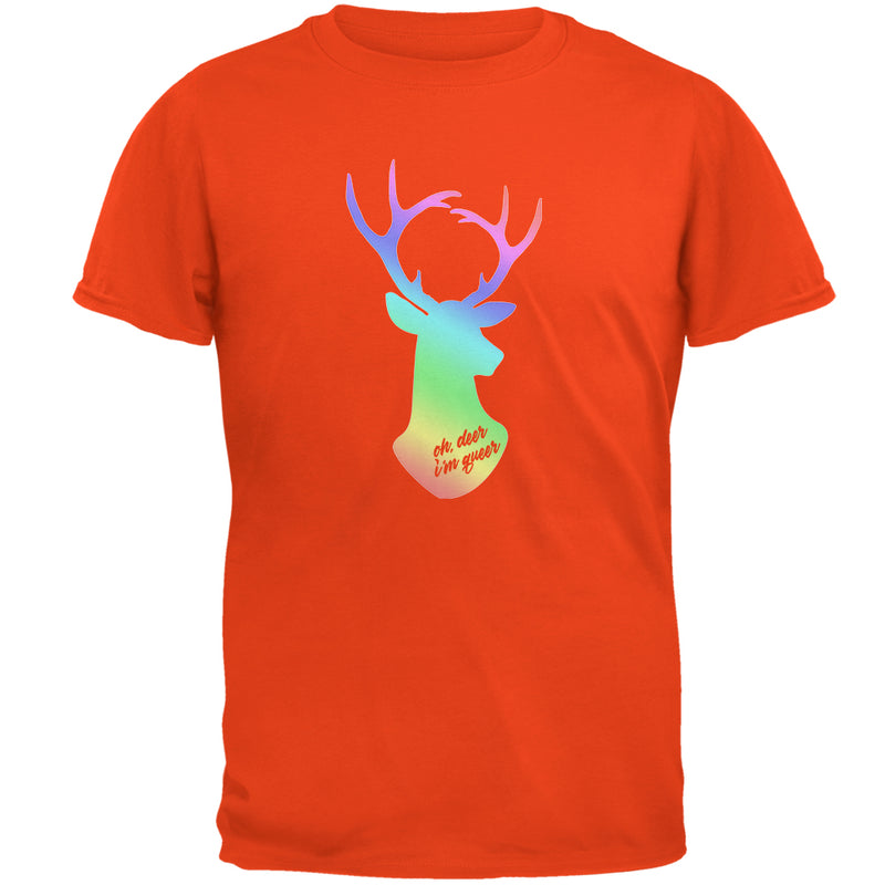 LGBTQ Oh Deer I'm Queer Mens T Shirt Men's T-Shirts LGBT 2XL Orange