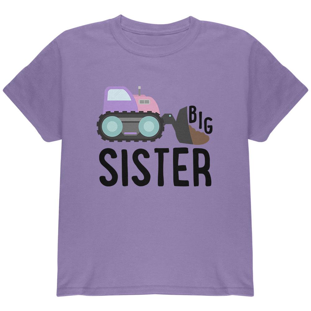 Big Sister Construction Truck Digger Youth T Shirt Youth T-Shirts Old Glory LG Violet