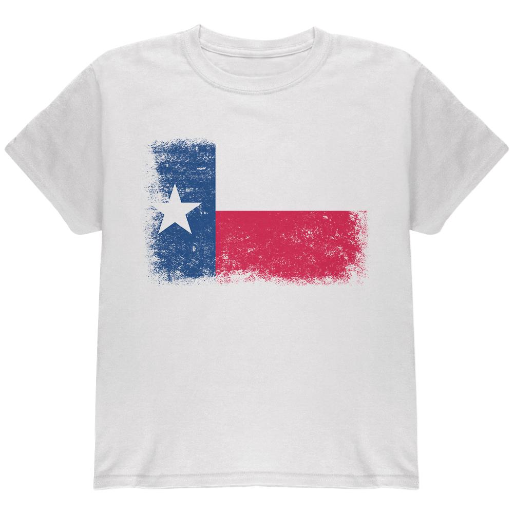 Born and Raised Texas State Flag Youth T Shirt Youth T-Shirts Old Glory LG White